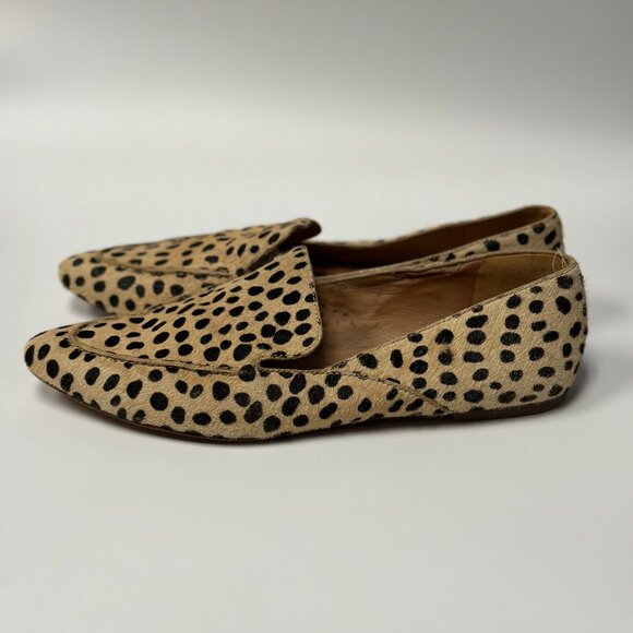 Madewell Women's The Frances Skimmer in Dotted Leopard Calf Hair Size 8.5 - Picture 3 of 9
